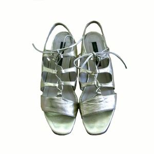 Larry Stuart Hand Made Gold Leather Sandals ~ 9.5M